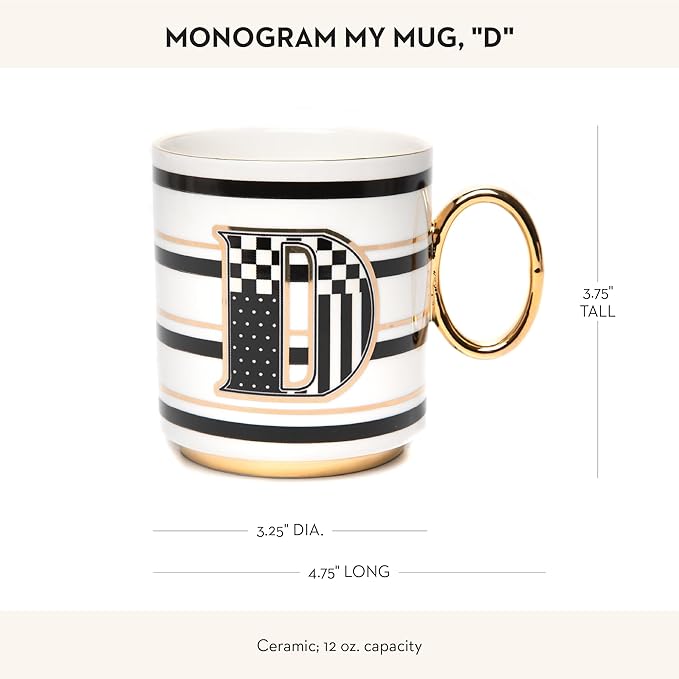 My Mug, Decorative Ceramic Coffee Mug with Handle,D