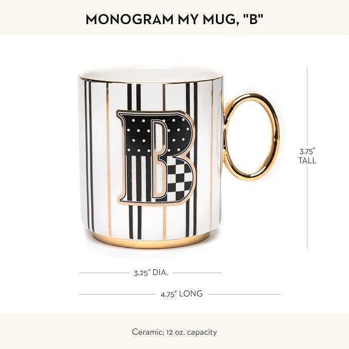 My Mug, Decorative Ceramic Coffee Mug with Handle, B