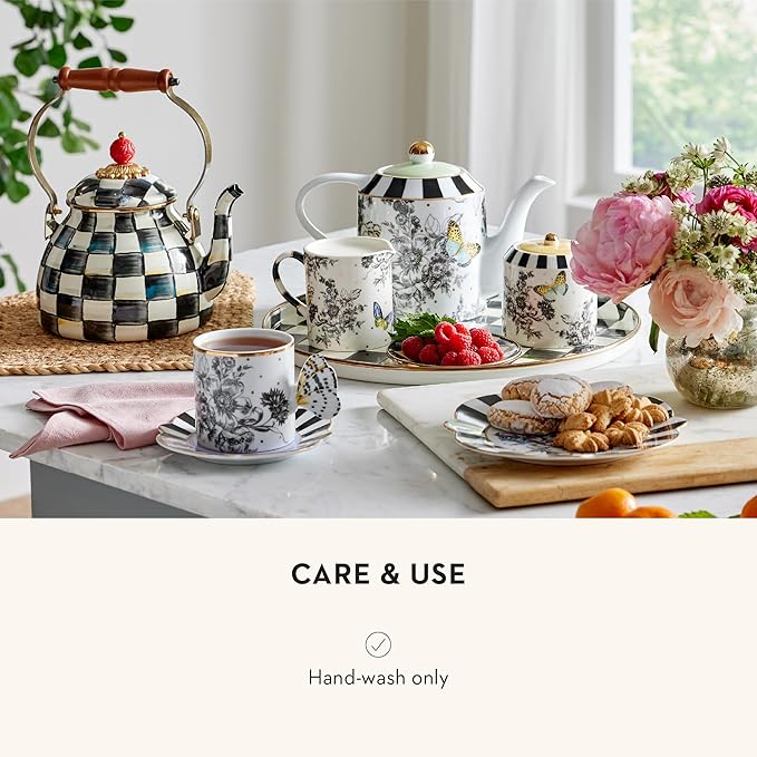 Creamer and Sugar-Bowl Set, Cream Dispenser and Sugar Holder, Unique Kitchen Decor, Butterfly Toile