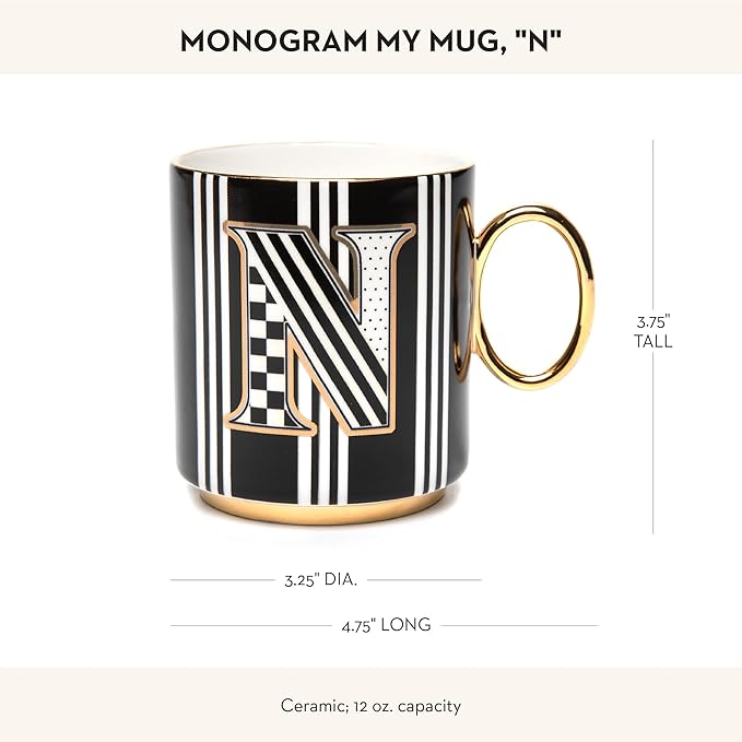 My Mug, Decorative Ceramic Coffee Mug with Handle,N