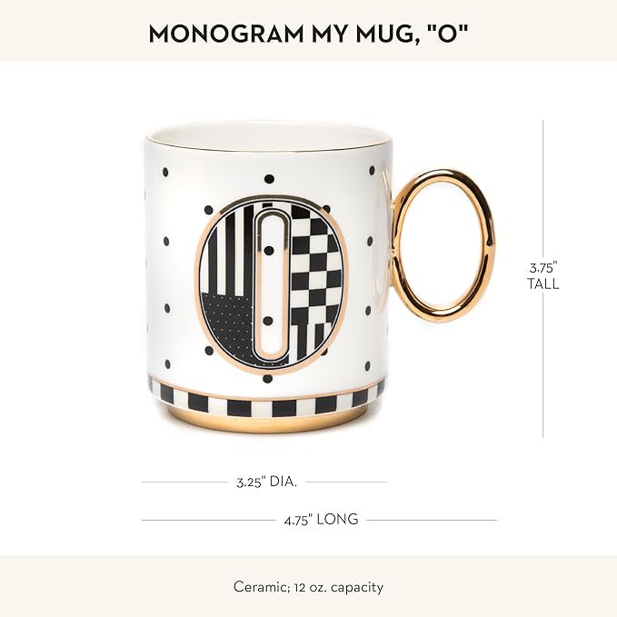 My Mug, Decorative Ceramic Coffee Mug with Handle,O